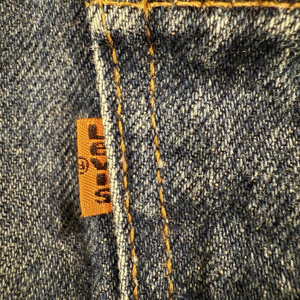 Levis Orange Tab Mens Blue Jeans Black Print Tag 40x30 Fits 36x29 Vintage‎ Denim
